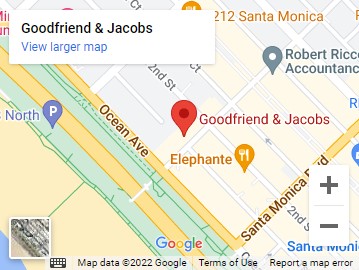 A map of the location of goodfriend & jacobs.